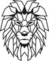 Wallity Lion Escultura de pared de metal negra